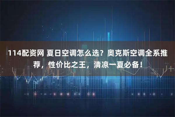 114配资网 夏日空调怎么选？奥克斯空调全系推荐，性价比之王，清凉一夏必备！